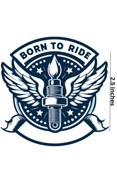 Born To Ride Universal Sticker | Made In Premium Gloss Vinyl With FPF(Fade Protection Film), Water Proof, Precut Sticker, Pack Of 1